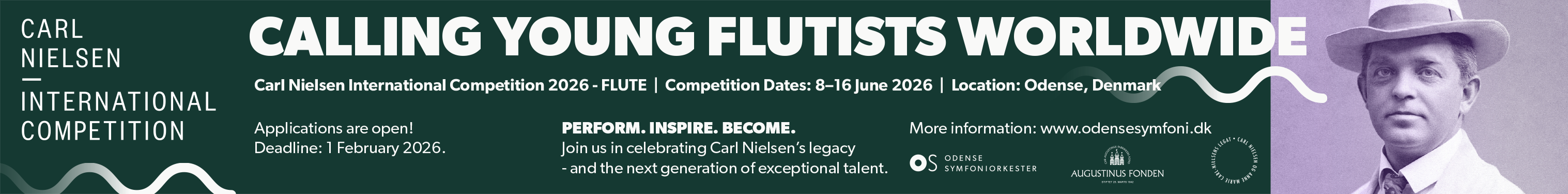 CALLING YOUNG FLUTISTS 2026 - The National Flute Association 3034x375px